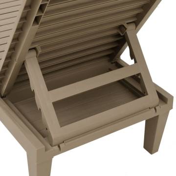 Sun Loungers 2 pcs Light Brown - Comfortable Outdoor Relaxation