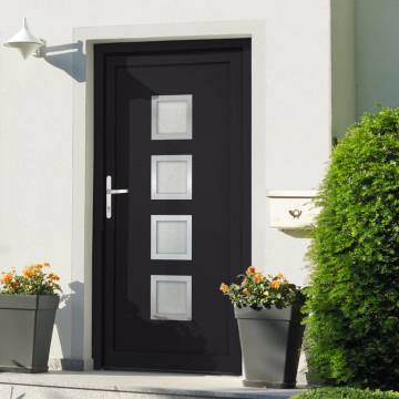 Front Door Anthracite 98x190 cm PVC - Enhance Your Home's Security