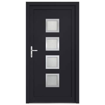 Front Door Anthracite 98x190 cm PVC - Enhance Your Home's Security