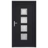 Front Door Anthracite 98x190 cm PVC - Enhance Your Home's Security