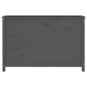 Garden Raised Bed Grey 119.5x40x78 cm | Solid Pine Wood