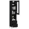 Stylish Highboard Black 34.5x34x180 cm | Hipomarket