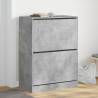 Shoe Cabinet with 2 Flip-Drawers Concrete Grey 80x42x108 cm Colour concrete grey Size 80 x 42 x 108 cm Quantity in Package 1 Number of 