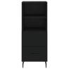 Stylish Highboard Black 34.5x34x180 cm | Hipomarket