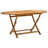 Folding Garden Table 160x85x75 cm Solid Acacia Wood Colour brown Size 160 x 85 x 75 cm Quantity in Package 1 