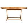 Folding Garden Table 160x85 cm - Solid Acacia Wood