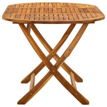 Folding Garden Table 160x85 cm - Solid Acacia Wood