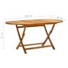 Folding Garden Table 160x85 cm - Solid Acacia Wood