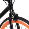 Fixed Gear Bike Black & Orange 700c 51 cm | Hipomarket