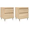 Sonoma Oak Bedside Cabinets - 2 pcs | Stylish & Durable