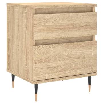 Sonoma Oak Bedside Cabinets - 2 pcs | Stylish & Durable