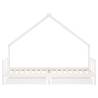 Kids Bed Frame with Drawers White 90x200 cm | Hipo Market