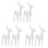 6 pcs Cold White LED Acrylic Christmas Reindeers | HipoMarket