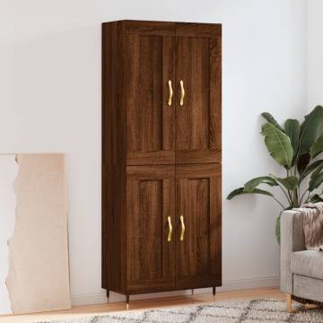 Elegant Highboard in Brown Oak | Stylish Storage Solution