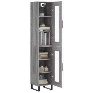 Highboard Grey Sonoma - Stylish Storage Solution | HipoMarket