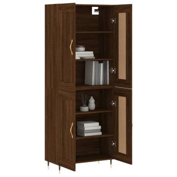 Elegant Highboard in Brown Oak | Stylish Storage Solution