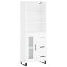 Stylish Highboard White 69.5x34x180 cm - Durable Engineered Wood