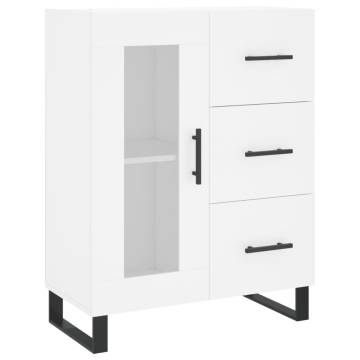 Stylish Highboard White 69.5x34x180 cm - Durable Engineered Wood