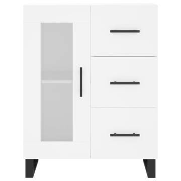 Stylish Highboard White 69.5x34x180 cm - Durable Engineered Wood