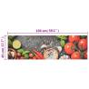 Kitchen Rug Washable Vegetables 45x150 cm Velvet - Hipomarket