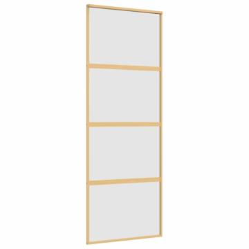 Sliding Door Gold 76x205 cm - Frosted ESG Glass & Aluminium