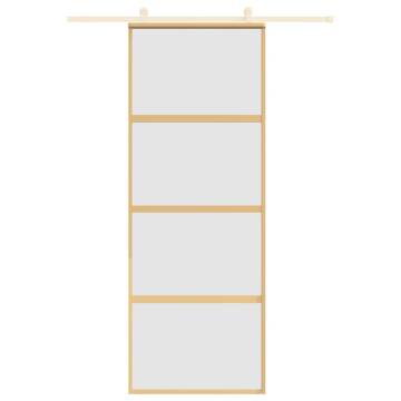 Sliding Door Gold 76x205 cm - Frosted ESG Glass & Aluminium