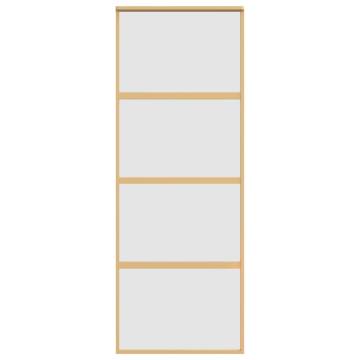 Sliding Door Gold 76x205 cm - Frosted ESG Glass & Aluminium