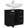 Sink Cabinet Black 63x30x54 cm - Stylish Storage Solution