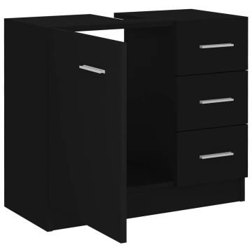 Sink Cabinet Black 63x30x54 cm - Stylish Storage Solution