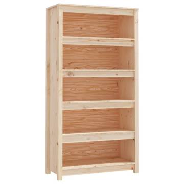 Book Cabinet 80x35x154 cm - Solid Pine Wood Storage Solution