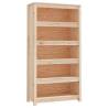 Book Cabinet 80x35x154 cm - Solid Pine Wood Storage Solution