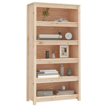 Book Cabinet 80x35x154 cm - Solid Pine Wood Storage Solution