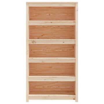 Book Cabinet 80x35x154 cm - Solid Pine Wood Storage Solution