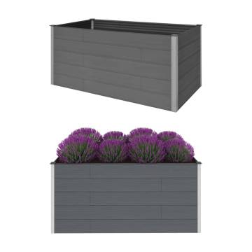 Garden Raised Bed Grey 200x100x91 cm WPC - Durable and Stylish