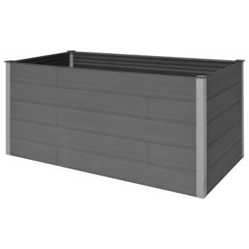 Garden Raised Bed Grey 200x100x91 cm WPC - Durable and Stylish