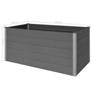 Garden Raised Bed Grey 200x100x91 cm WPC - Durable and Stylish