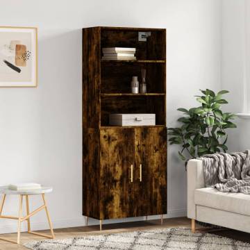 Stylish Highboard in Smoked Oak - Elegant Storage Solution