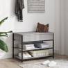 Shoe Bench Grey Sonoma - 70x42.5x50 cm Engineered Wood