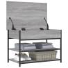 Shoe Bench Grey Sonoma - 70x42.5x50 cm Engineered Wood