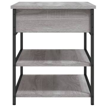 Shoe Bench Grey Sonoma - 70x42.5x50 cm Engineered Wood