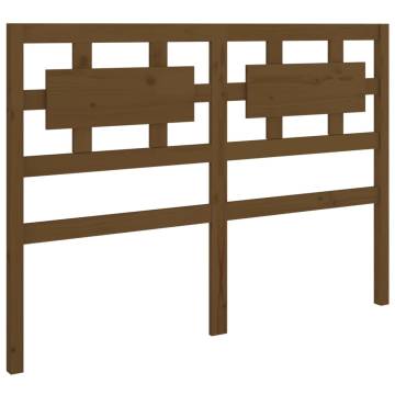 Honey Brown Solid Wood Bed Headboard - Stylish & Rustic Design