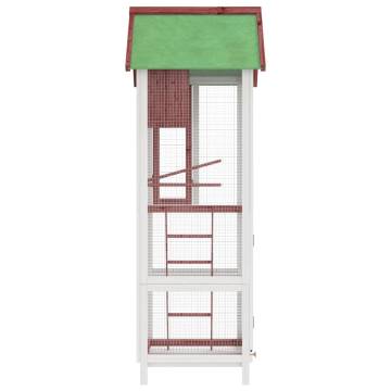 Bird House Mocha - Solid Pine Wood Aviary (60x58.5x160 cm)