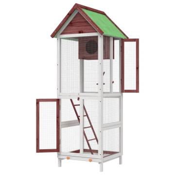 Bird House Mocha - Solid Pine Wood Aviary (60x58.5x160 cm)