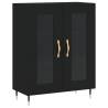 Stylish Highboard Black - 69.5x34x180 cm Engineered Wood