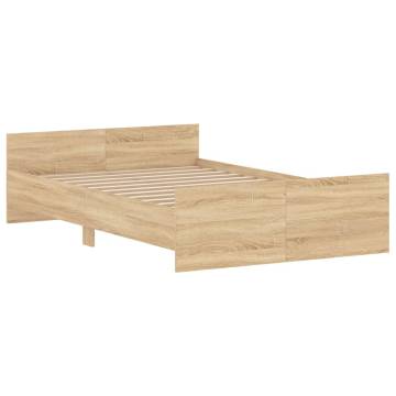 Sonoma Oak Bed Frame with Headboard & Footboard - Small Double