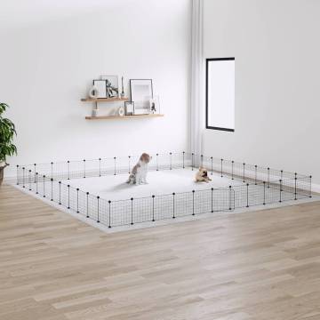 44-Panel Black Pet Cage - Spacious & Durable | Hipomarket