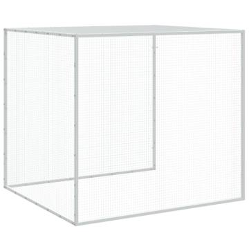 Durable Light Grey Chicken Cage with Roof - 1003x98x90 cm