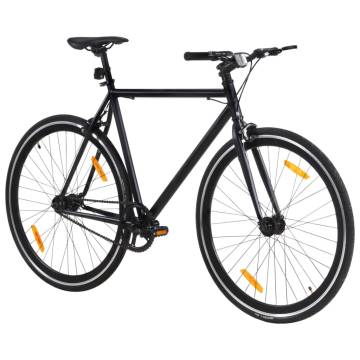 Fixed Gear Bike Black 700c 55 cm - Ideal for Commuting & Fitness