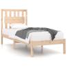 Solid Wood Pine Bed Frame 100x200 cm for Comfortable Sleep