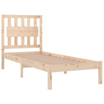 Solid Wood Pine Bed Frame 100x200 cm for Comfortable Sleep